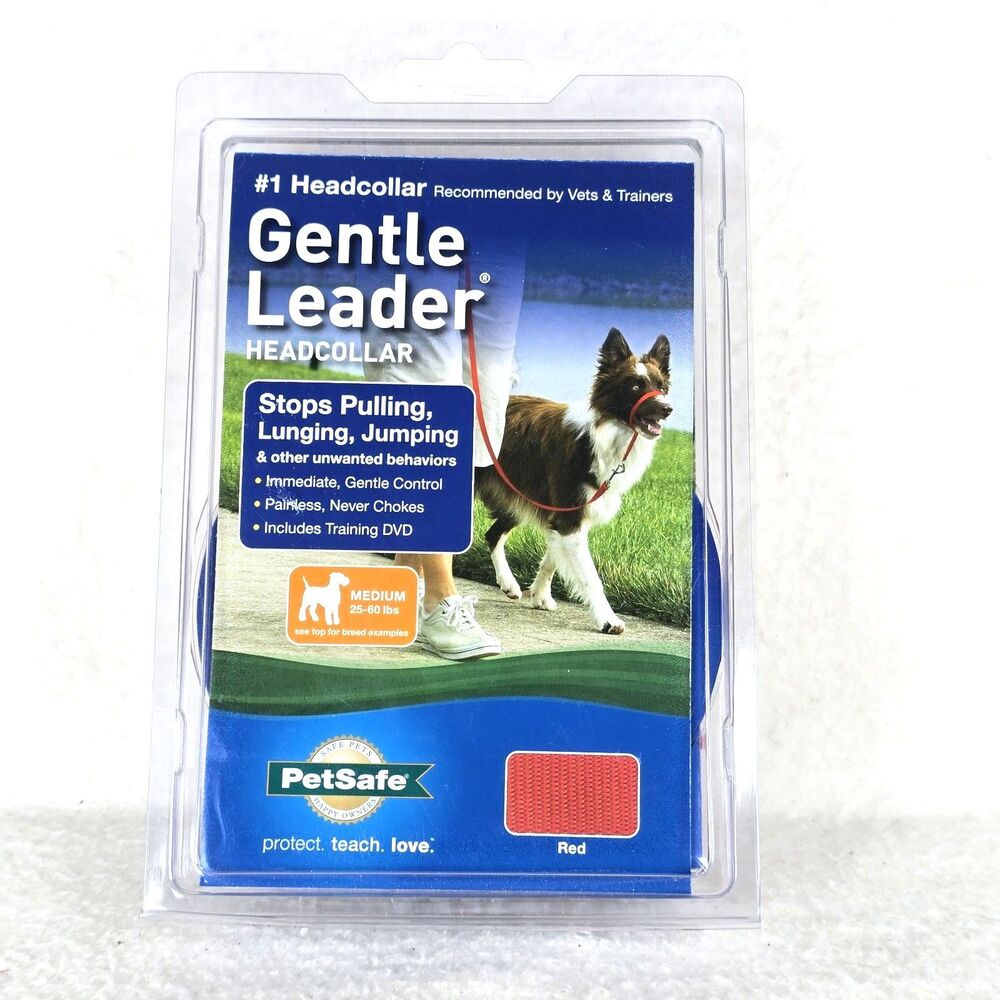 PetSafe Gentle Leader Head Collar No Pull Dog Headcollar Size Medium (25-60 lbs)